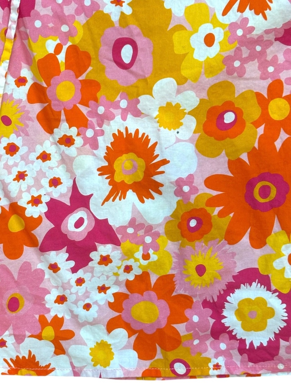 Lesley Evers Willow Short Sleeve Tunic Top Pink/Yellow/Orange Garden Floral Med - Picture 6 of 6